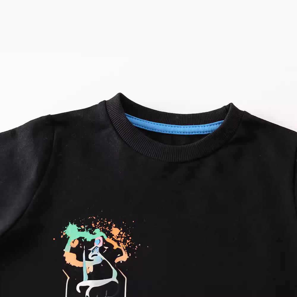 European Style Cotton Hoodie for Boys - Autumn/Winter Long Sleeve Terry Top