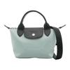 Le Pliage Energy Logo Geprägt Recyceltes Polyamid Mini Schulter-Tragetasche Damen Tragetasche Salbei-Grün L1500HSRM07