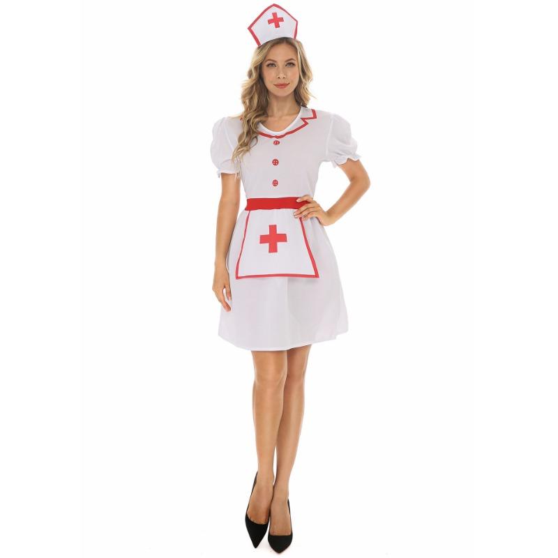 Halloween Party Sexy Female Nurse Dress, Uniform Temptation Cosplay, Stage Watch Costume
