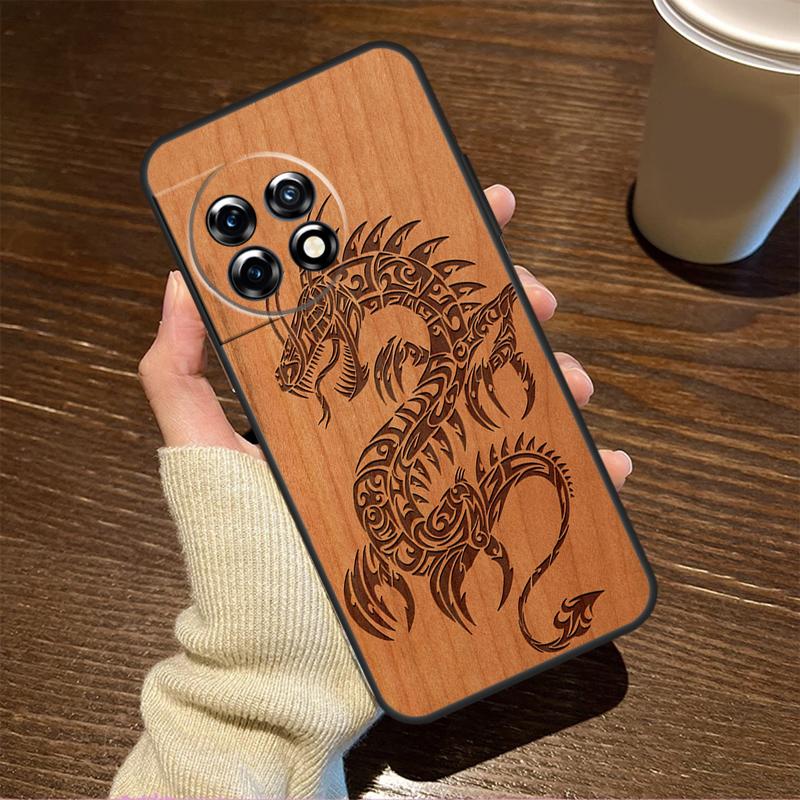 Turtle Elephant Dragon Wood For OnePlus Nord CE 5 2 3 4 Lite N20 N30 Case For OnePlus 13 12 11 9 13s 8T 10T 10R 12R 13R