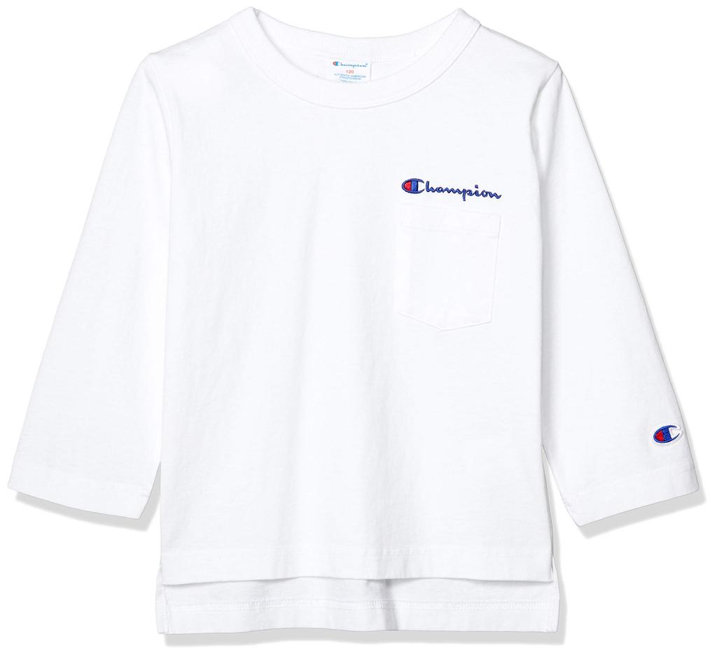 Sleeve Campus CS6459 Boys Japan 100 To Japanese Size [Champion] 3/4 T-shirt Off-White (equivalent 100)