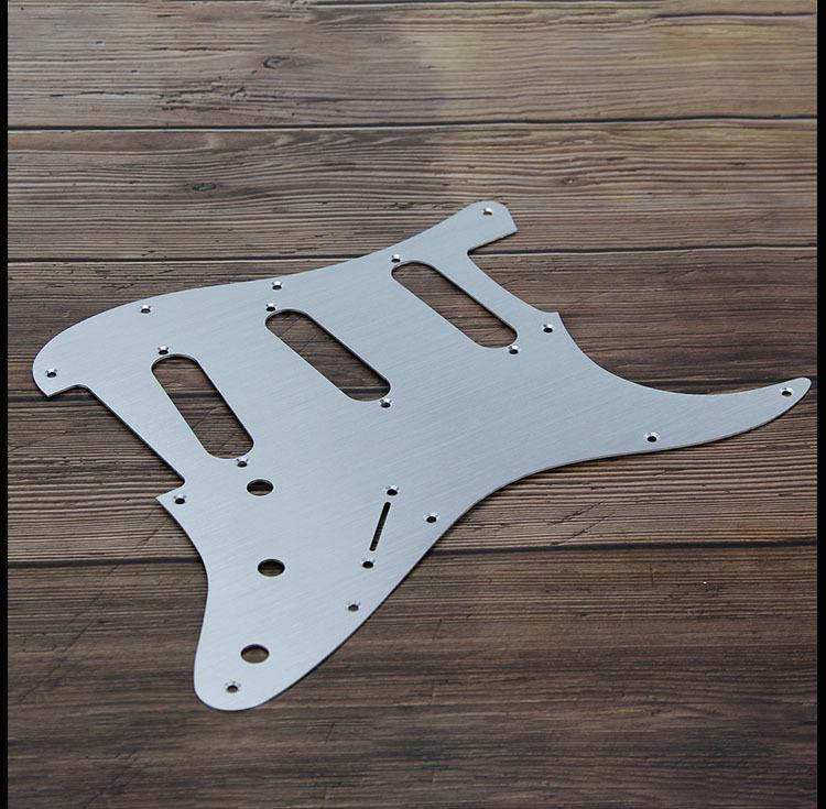 11-Hole SSS Aluminum Alloy Guitar Pickguard Panel Cover - Fits ST Electric Guitars