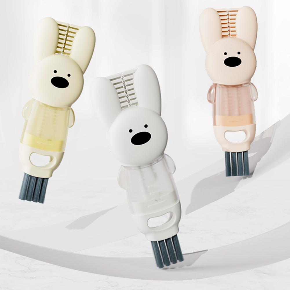 Tassen-Deckel Reinigungsbürste 4 In 1 Tragbare Multifunktionale Flaschenmündung Kappen Tassenbürste Becher Wasserflasche Reinigungsspaltbürste