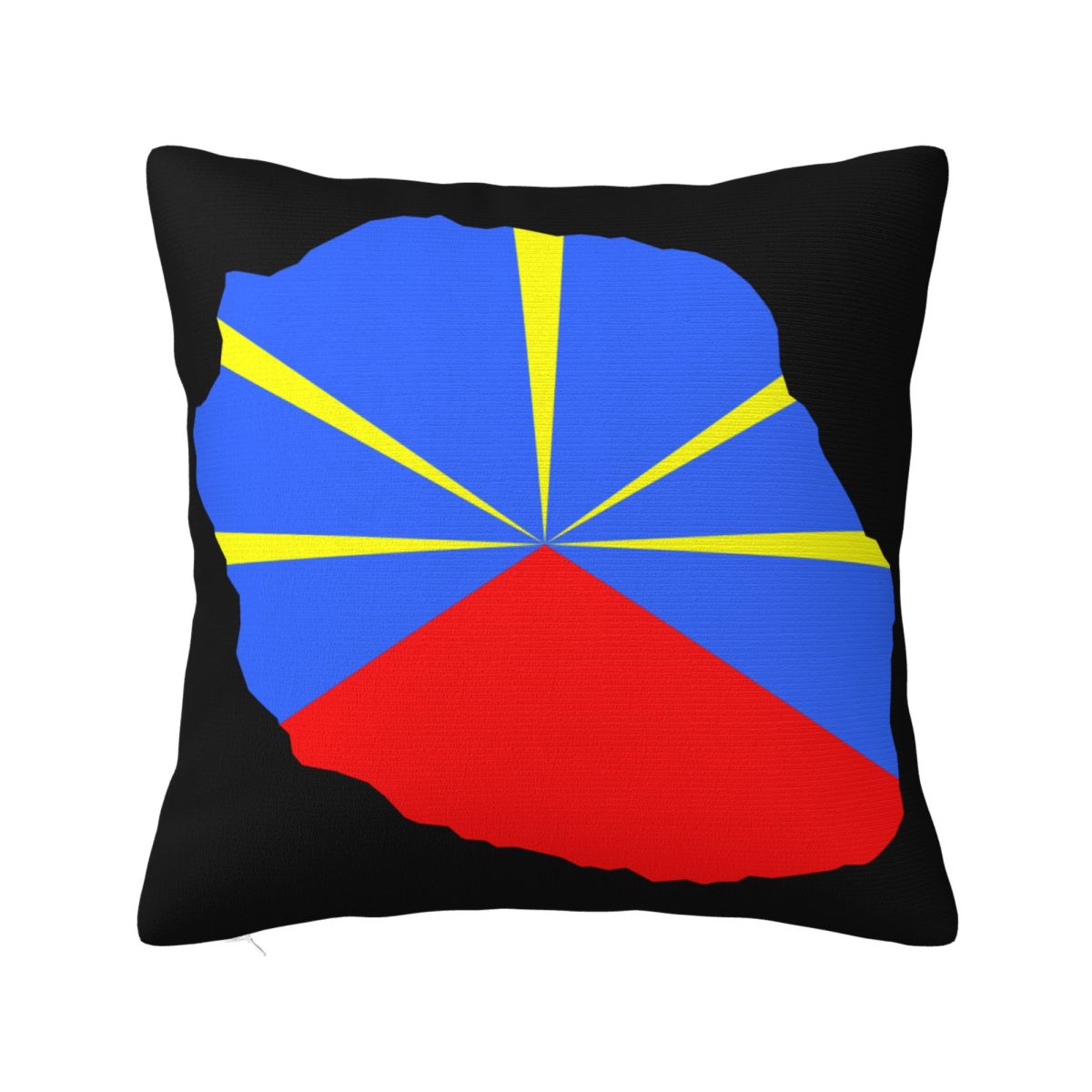 Reunion Island Flag Square Pillowcase Pillow Cover Polyester Cushion Decor Comfort Throw Pillow for Home Living Room 30x30 cm 12x12 in
