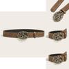 Cintura Punk in Pelle con Design a Farfalla e Decorazioni di Strass per Streetwear Casuale Uomo