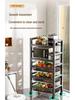 2025 Multifunctional Floor-Standing Kitchen Storage Rack: Multi-Layer Vegetable Basket Shelves