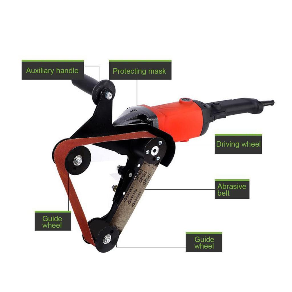 Mini Belt Sander, Pipe Tube Polisher Sander, 20mm or 40mm, Small Angle Grinder Edge Sharpener, with 5 Sanding Belts M10