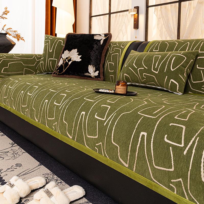 

Four Seasons Universal Sofa Cushion New Non-Slip Straight Row Premium Leather Sofa Cushion Cover Cover Cloth Towel 70*70cm