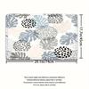 Set Of 4 Stylish Leaf Pattern Bathroom Decor, Shower Curtain, Bath Mat, U-Shaped Mat, Toilet Seat Cover, Machine Washable