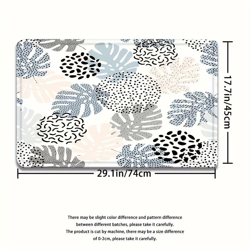 Set Of 4 Stylish Leaf Pattern Bathroom Decor, Shower Curtain, Bath Mat, U-Shaped Mat, Toilet Seat Cover, Machine Washable