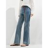 JUZI Annakou Women's 2025 Summer Vintage Washed Denim Flared Jeans