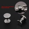 20PcsCelsiusset Brass Threaded Flat Head Nut Nail Rivets Screws Leather Craft Repair Supplies(5mm)