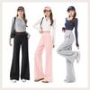MJ STYLE High-Waist Drawstring Micro Flare Pants