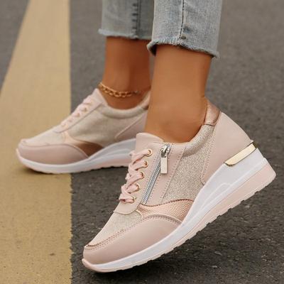 Fashion Large Size Wedge Sports Single Shoes Women 2025 Spring New European and American Fashion All Casual Single Shoes Comfortable