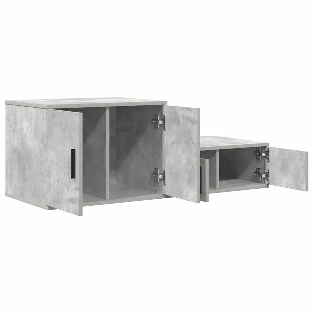 Storage Cabinet 2 pcs Concrete Grey 108 x 41 x 40 cm