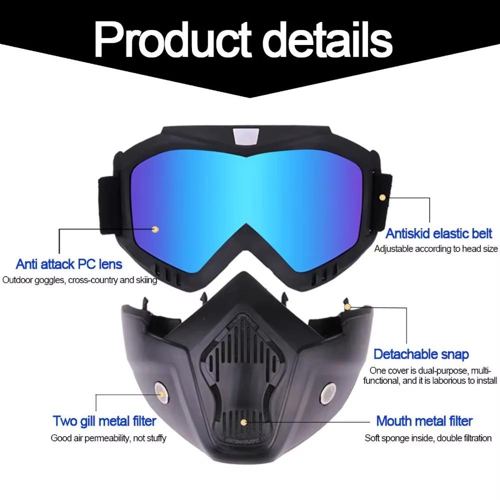 1 piece of detachable mask goggles outdoor sports glasses suitable for driving cycling and outdoor activities