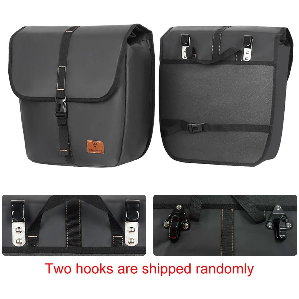 RZAHUAHU Bicycle Rear Seat Bag Rear Seat Panniers Pack Waterproof Bike Rack Tail Bag with Handle MTB Road Bike Accessories