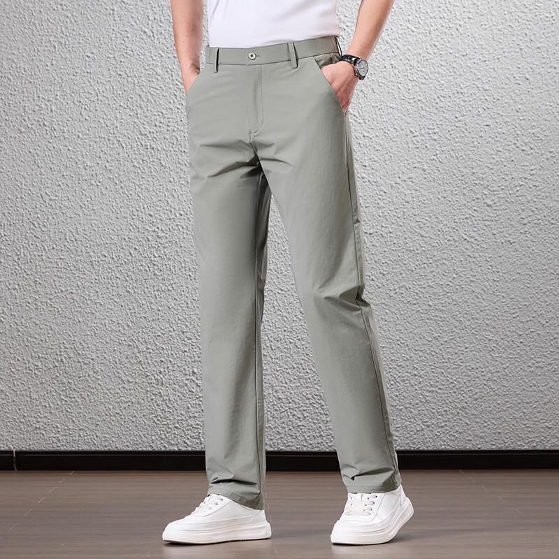 

Yiliteng Men s Ice Silk Business Casual Pants 35