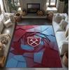Tappeto in Velluto di Cristallo con Stampa del West Ham United Football, Comodo Assorbente d'Acqua Antiscivolo Tappeto per Pavimenti Interni