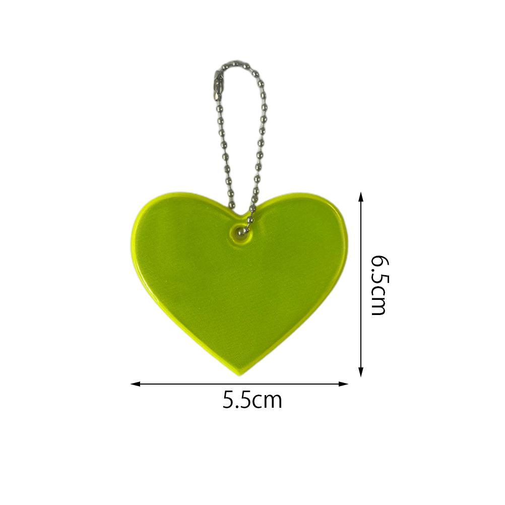 12pcs Mix Color Safety Reflector Pendant Love Heart Safety Reflector Kids Reflector Pendant for