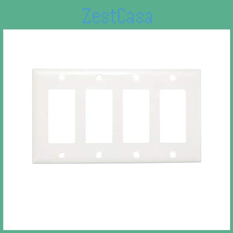 Sleek And Durable White Decorator Outlet Wall Plate Rocker Switch Cover For Home