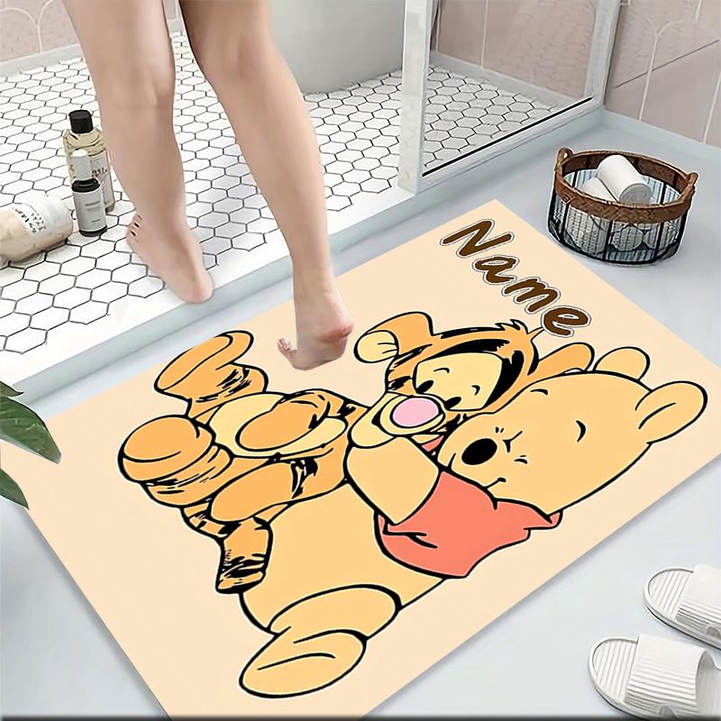 Custom Name "Pooh Tiger Adventure" Carpet Rug Customizable Soft Washable Anti-Slip Home Living Room Sofa Mats Personalized Rug. 0909398