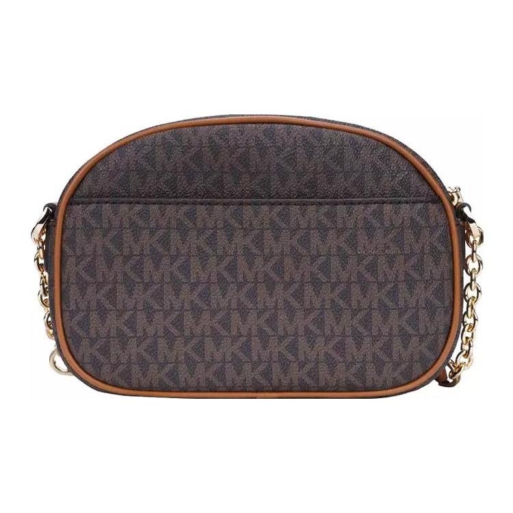 New MICHAEL KORS Jet Set PVC Shoulder Bag, Crossbody Bag Trumpets Women's Dark Brown 32F2GT9C0B-BRN-ACORN