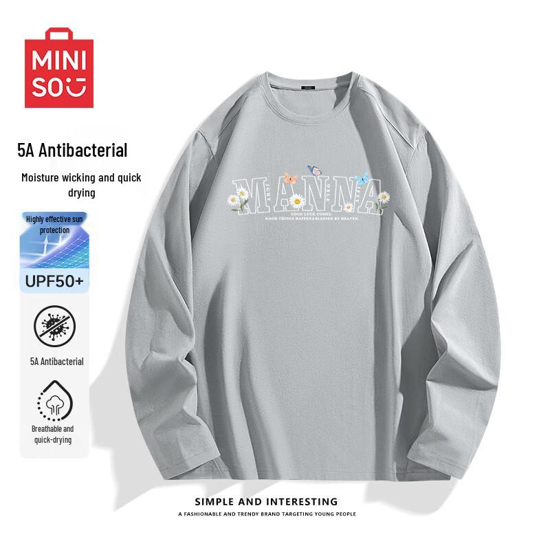 MINISO Men s UPF50+ Long Sleeve Quick-Dry T-Shirt L