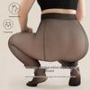 European & American Plus Size Sheer Black Leggings - Autumn/Winter Tummy Control & Hip Lift
