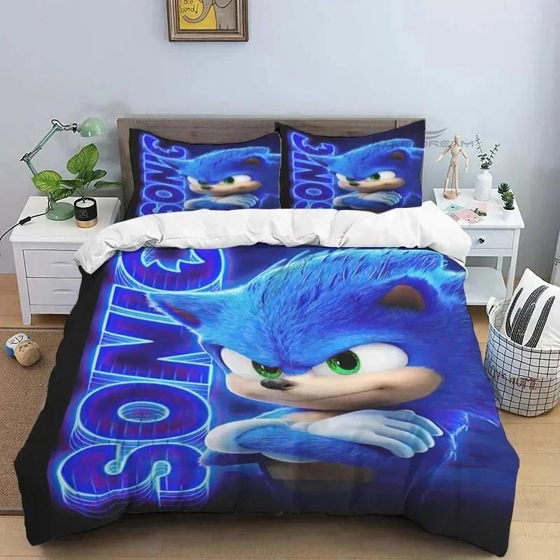 Set Biancheria da Letto Cartone Animato 3D Riccio Copripiumino Set Letto Coperta Copricuscino Set Biancheria da Letto King Queen Size