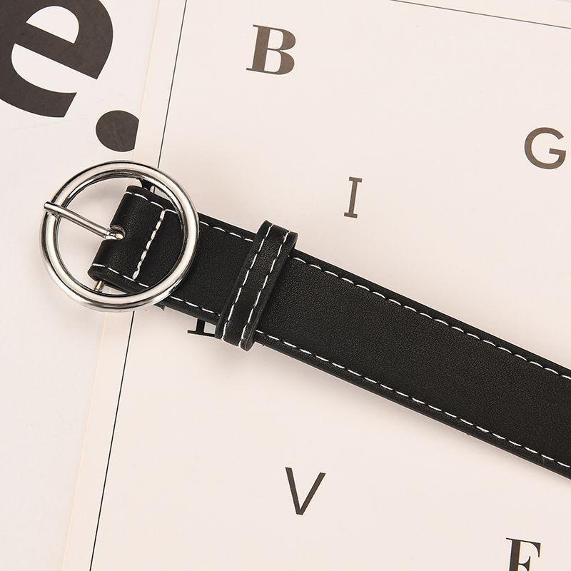 Trendy Simple Design Black And Brown Pu Belts For Women Ideal For Modern Fashion