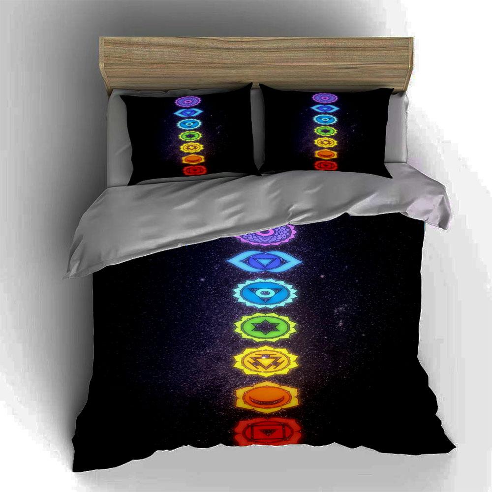Chakra symbols alignment. Bedding Duvet cover sets Duvet covers Pillowcases gifts (1 * Duvet Cover 2 * Pillowcases, without duvet insert)