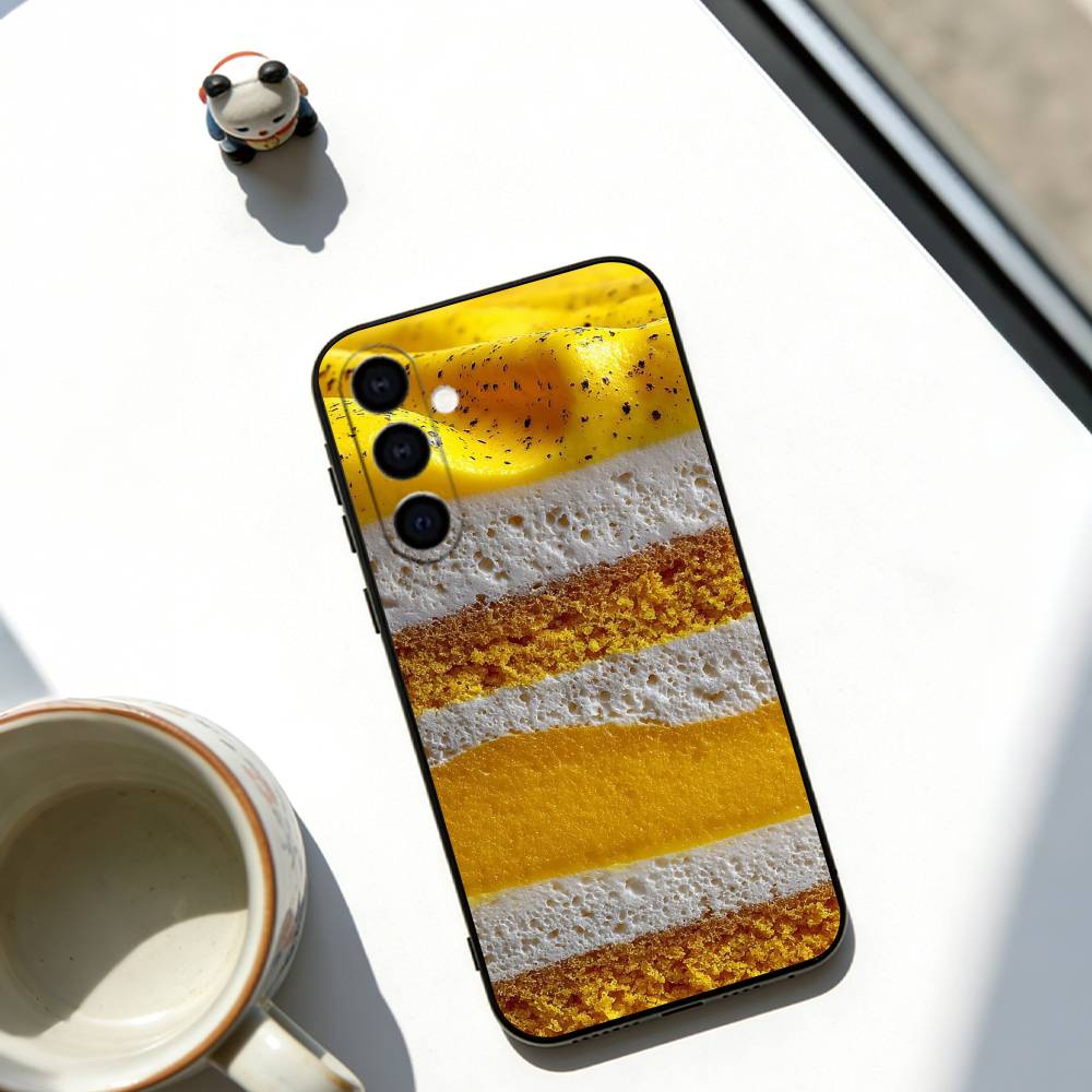 Cake filling pattern Phone Case Soft black For Samsung Galaxy A73,A72,A71,A70,A53,A52,A51 Samsung a73 5g