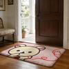 Cute Cartoon RRilakkuma Lovers Floor Mat Soft Flannel Absorbent Mat Non-Slip Rug Home Bedroom Bathroom