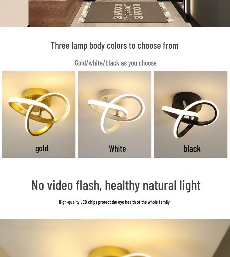 Nordic Modern Ceiling Lamp for Corridor - Creative Decorative Lighting with Simple Personality Design