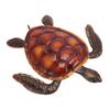 Turtle Wall Decor Vivid Lifelike Rust Proof Metal Sea Animal Statue Decoration for Party Patio Home Aquarium Red