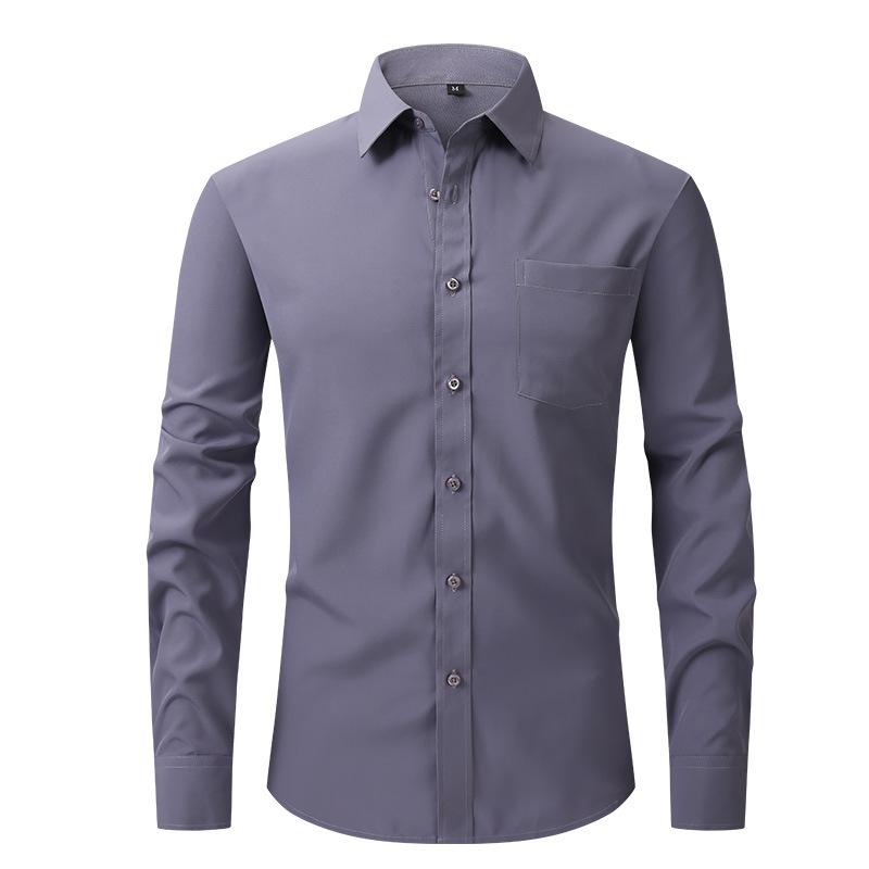 Four-side Elastic Shirt Men's Business Casual Long-sleeved Shirt Professional Formal Wear Shirt Man