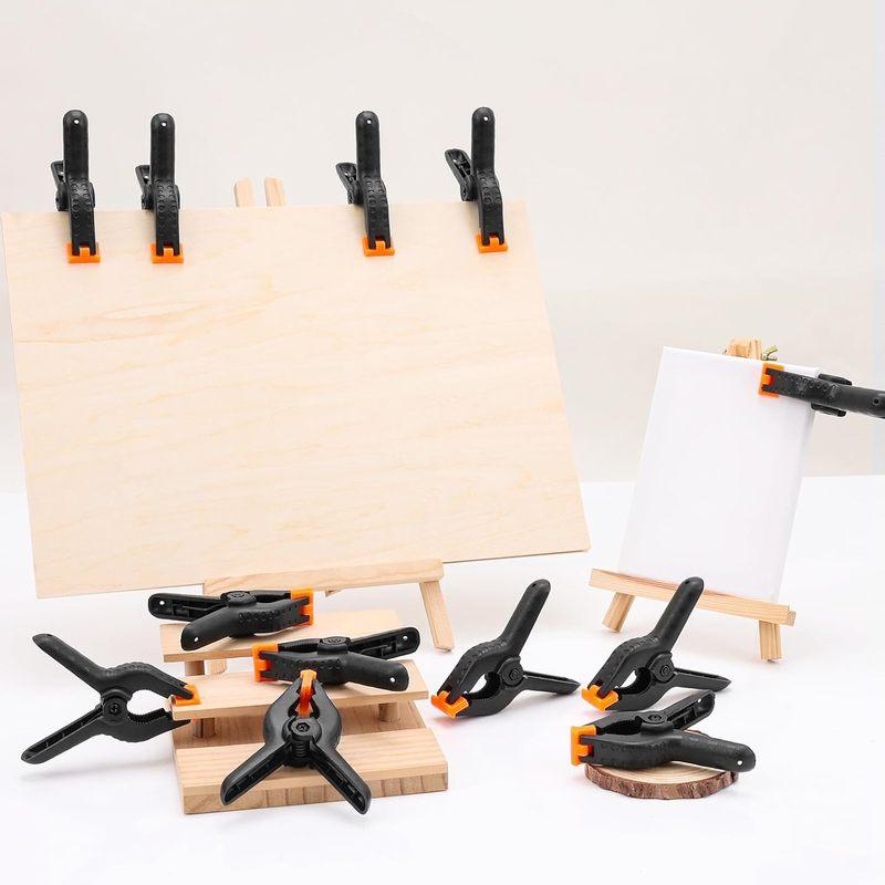 Non-slip Plastic Spring Clamps Adjustable Woodworking Clamps DIY Craft Photography Background Photo Stand Clips Clothes Pegs