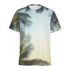 Fresh Coconut Palm 3D Digital Printed Men's Fashion Trendy Round Neck Short Sleeved T-shirt