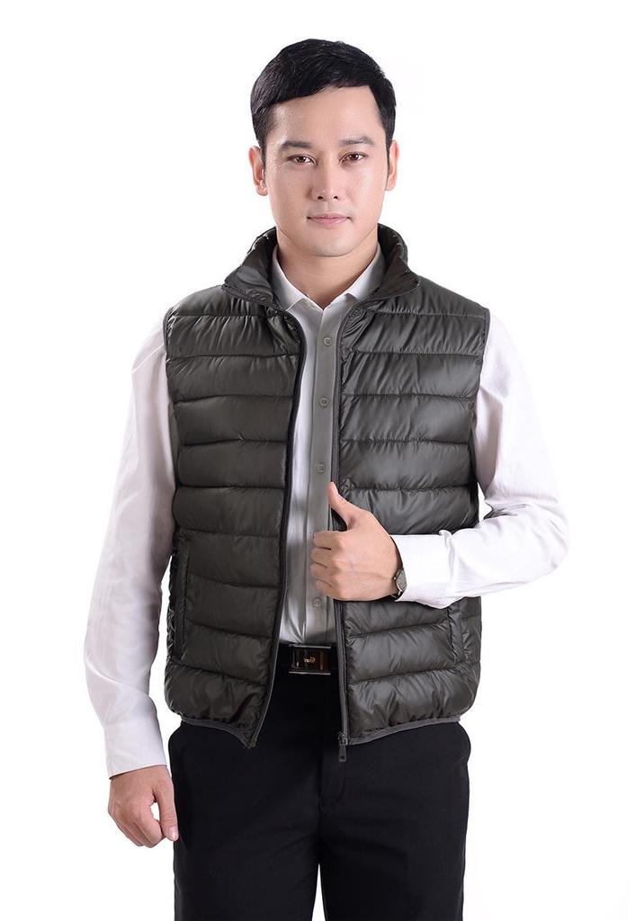 Men's Plus Size Lightweight Down Vest - Warm, Trendy Sleeveless Outerwear for Autumn & Winter