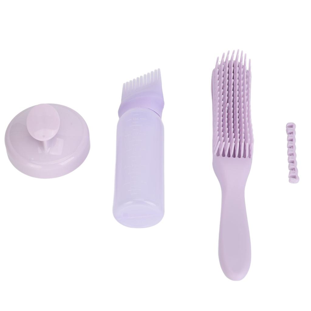 Wurzelkamm Applikatorflasche Kopfhautmassage Paddelbürsten-Set Weiche Borsten für Männer und Frauen