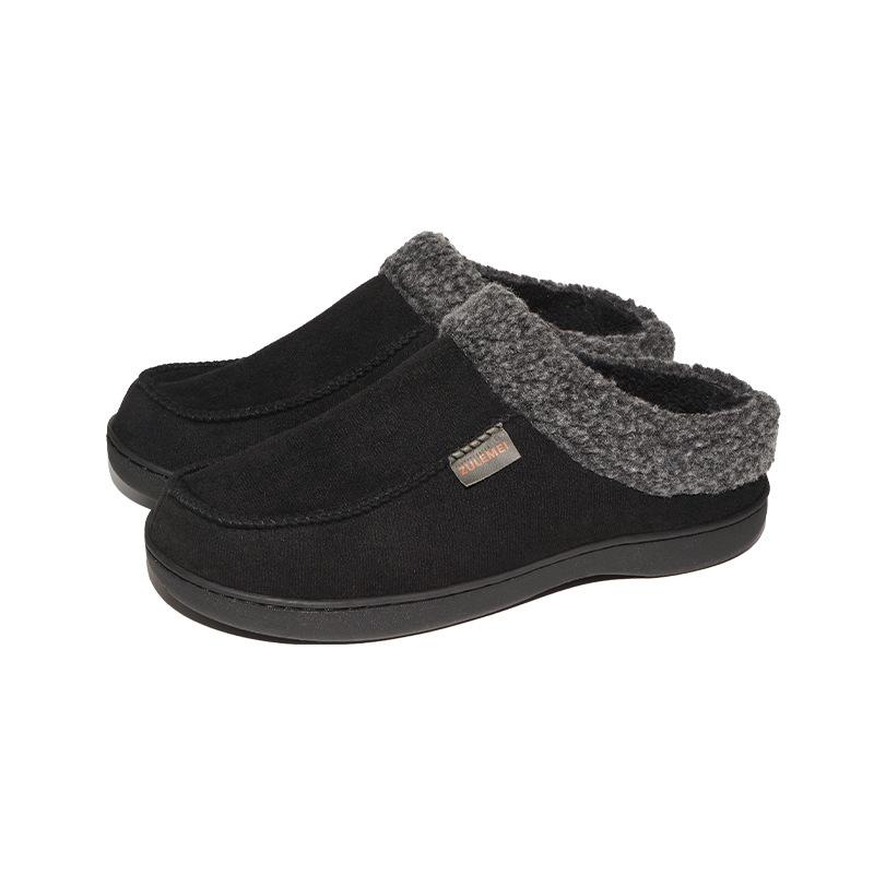 Winter Men's Casual Warm Shoes Soft Breathable Loafers Slippers Comfortable Leisure Cotton Slippers Peas Shoes Slip-On Flats Male Loafers Slippers