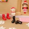 Vánoční figurky Ornament domeček pro panenky Domácí dekorace Jelen Santa Claus Sněhulák