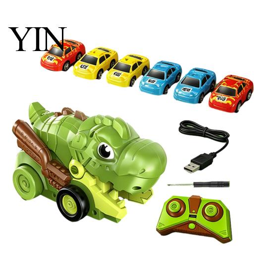 Competitive Dinosaur Car Toy RC Magnetic Toy, Remote Control Swallowing Dino Kids Electric 2 Players Snake Game Vehicle for Mini