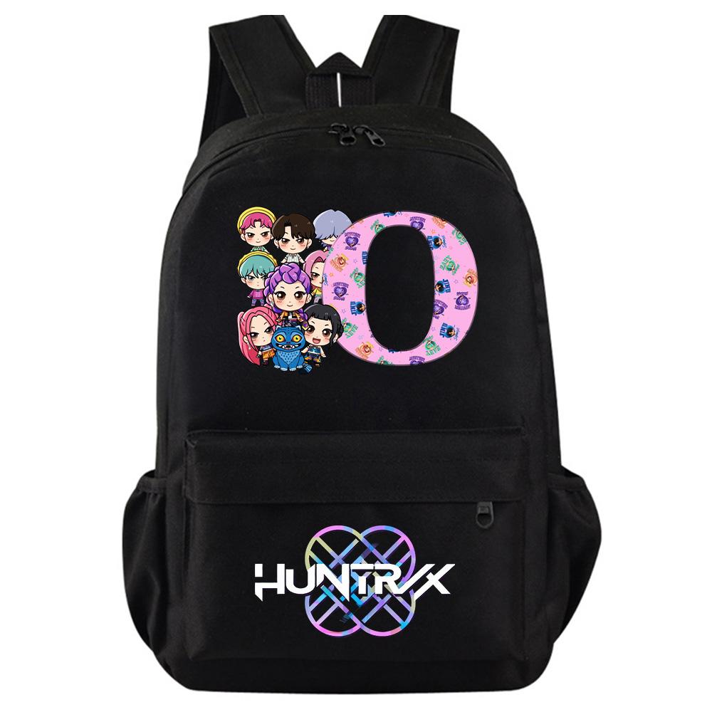 26 English Letter Kpop Demon Hunters Printed Backpack for Teenager Student Girl Boy Bookbag Schoolbag Women Large Capacity Travel Bag Kid Gift Rucksak