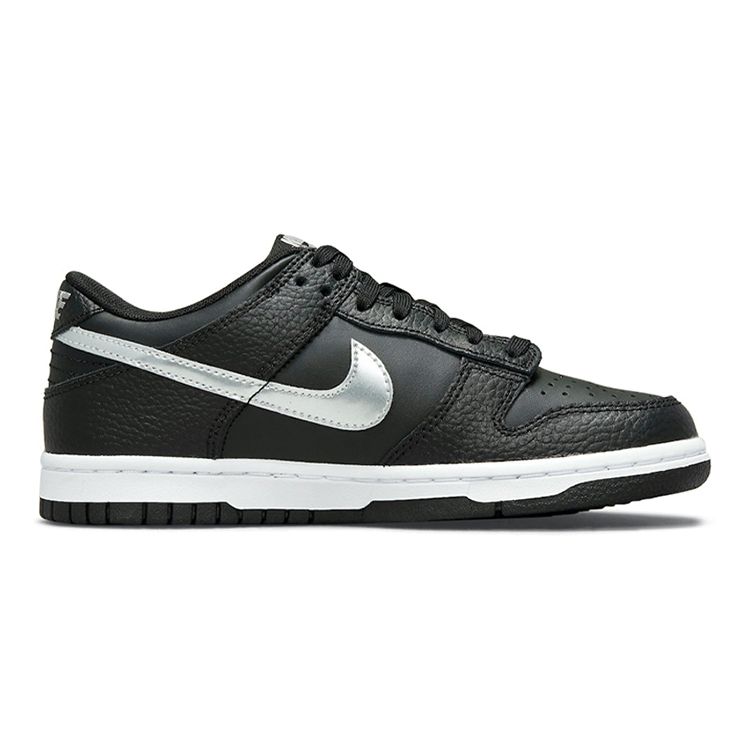 Nike NBA x Dunk Low EMB GS 75th Anniversary - Spurs Kids Sneakers Black Iron-Grey White DC9560-001