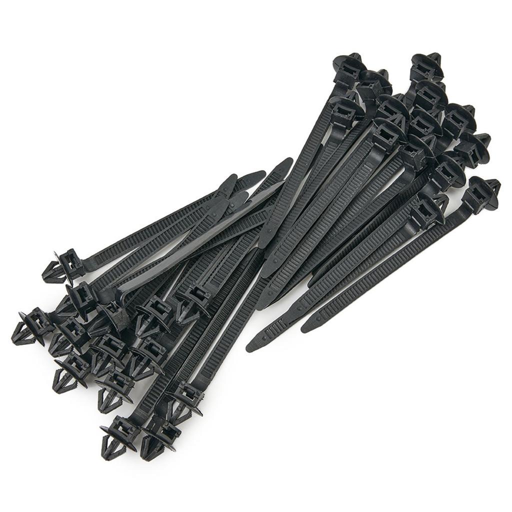 Easy Installation Zip Ties Nylon Cable Ties for Quick Wire Fixing Reusable Clips Automotive Accessories
