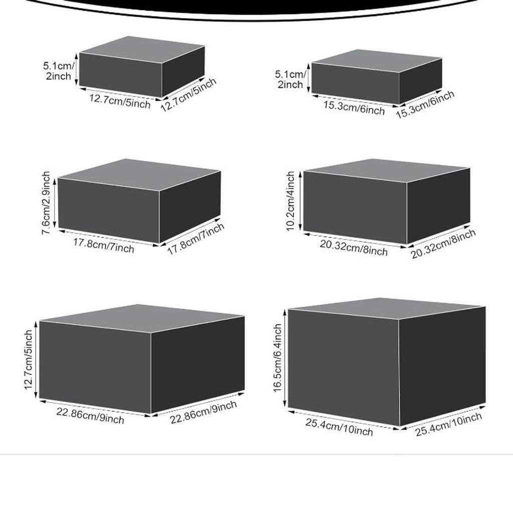 6 Acrylic Cube Display Box Riser for Food And Collectibles