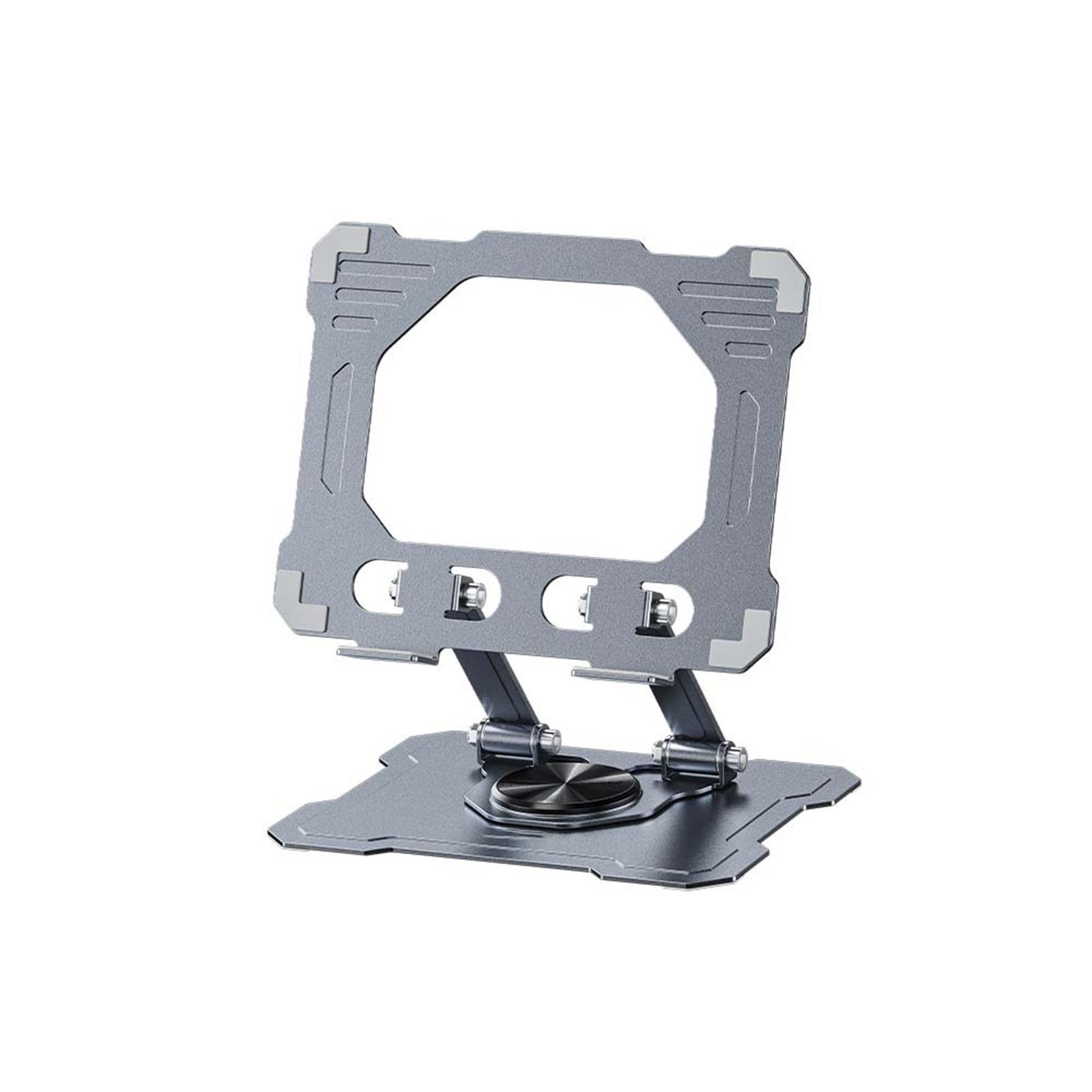 

Вращающаяся на 360 градусов настольная подставка для планшета, совместимая с держателем для телефона iPad, со складной конструкцией из металлического сплава серебряный