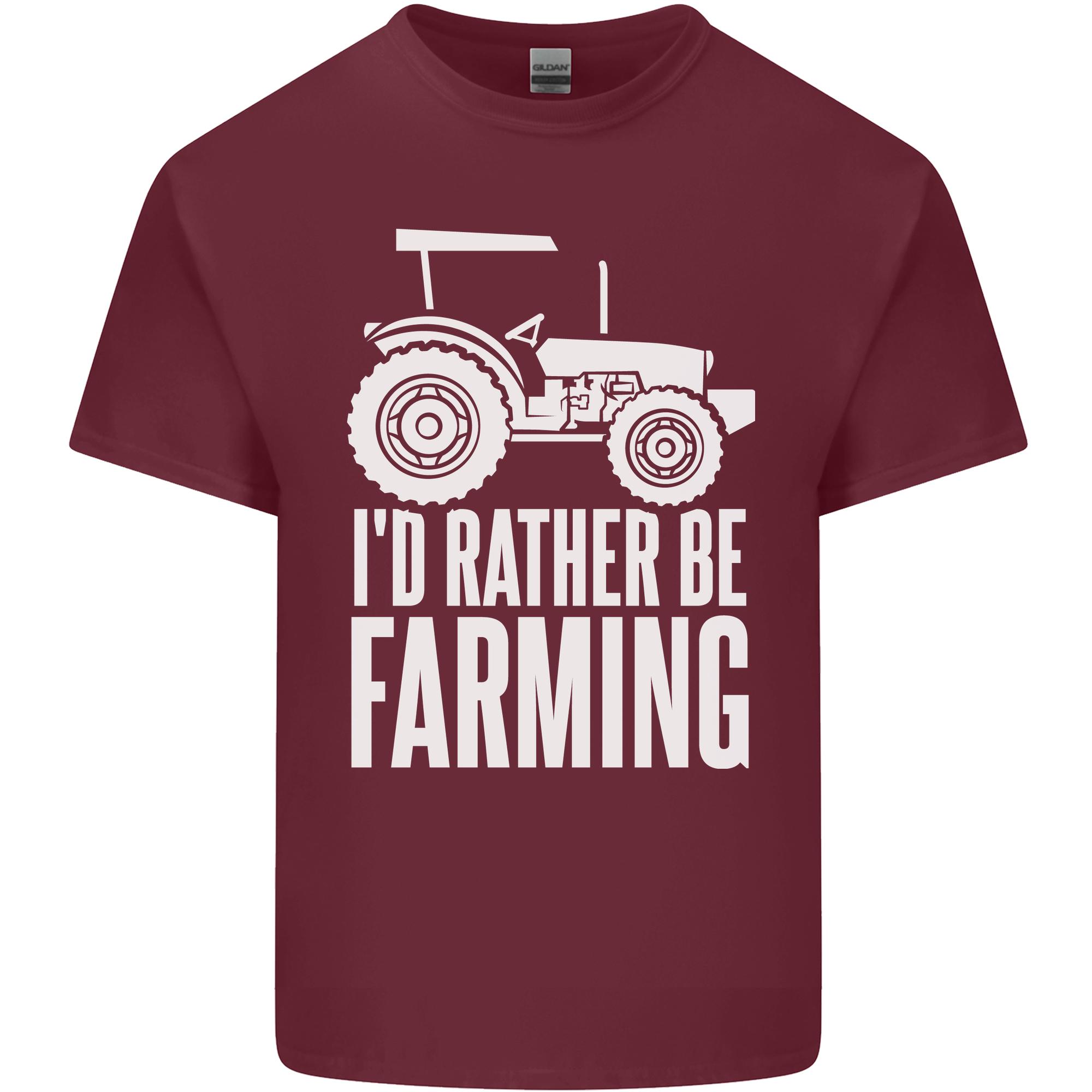 Id Rather Be Farmer Farming Tractor Unisexs Light Cotton TShirt S